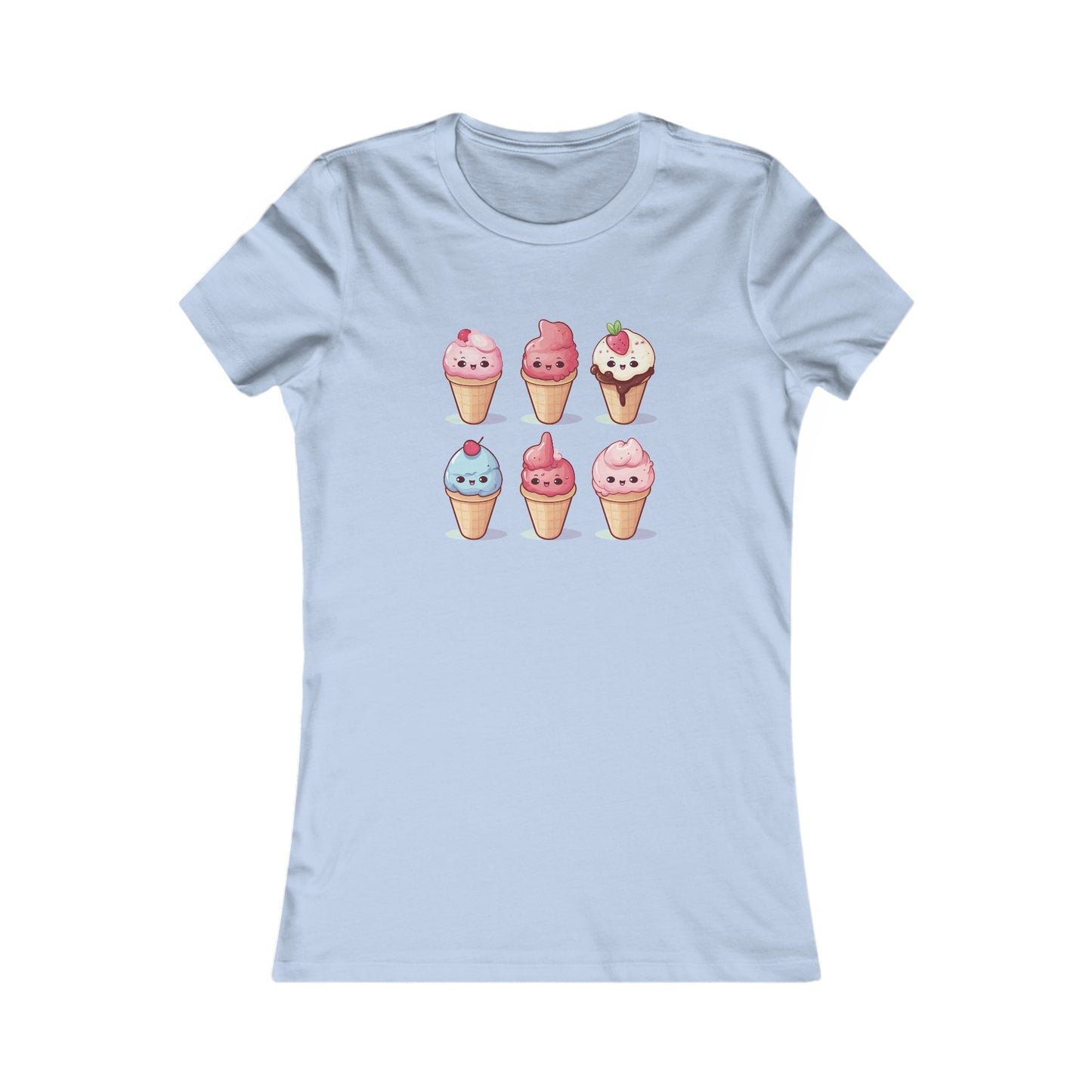 Ice Cream Cone Set Fitted Tee