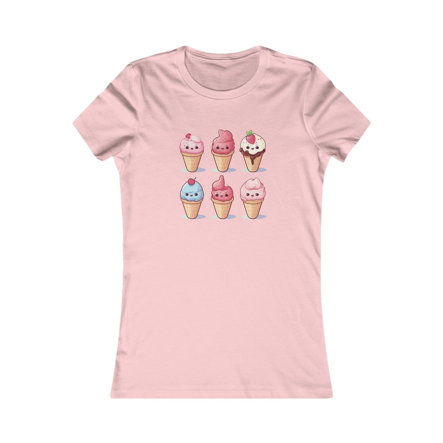 Ice Cream Cone Set Fitted Tee