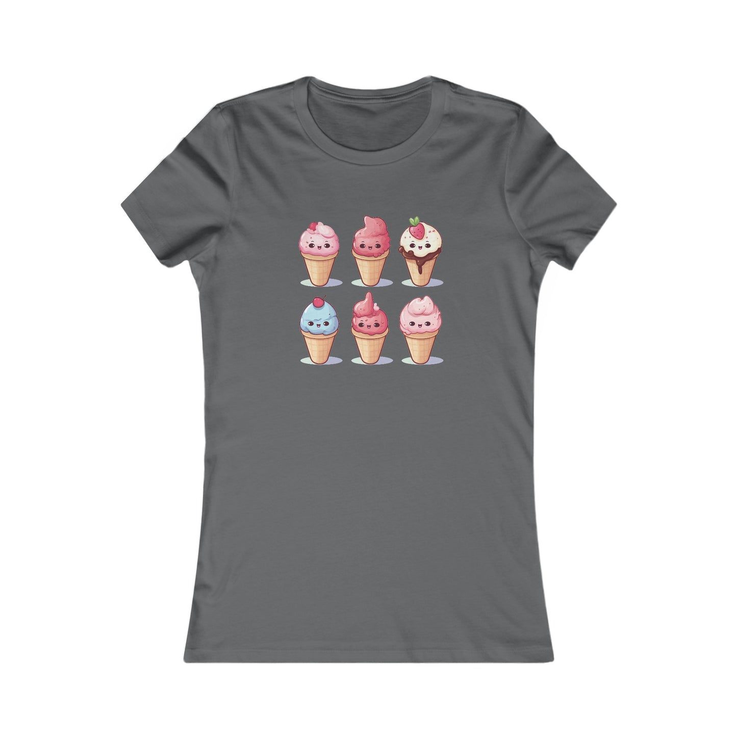 Ice Cream Cone Set Fitted Tee