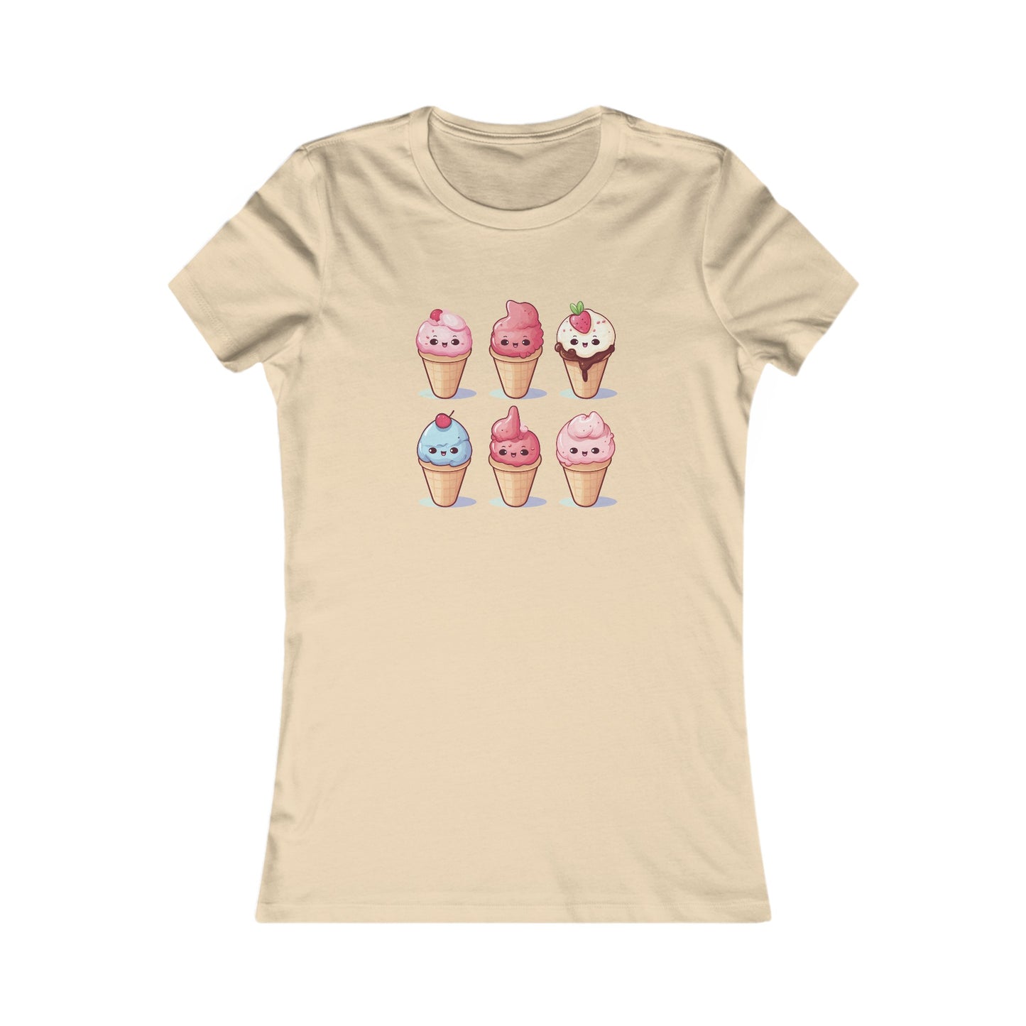 Ice Cream Cone Set Fitted Tee
