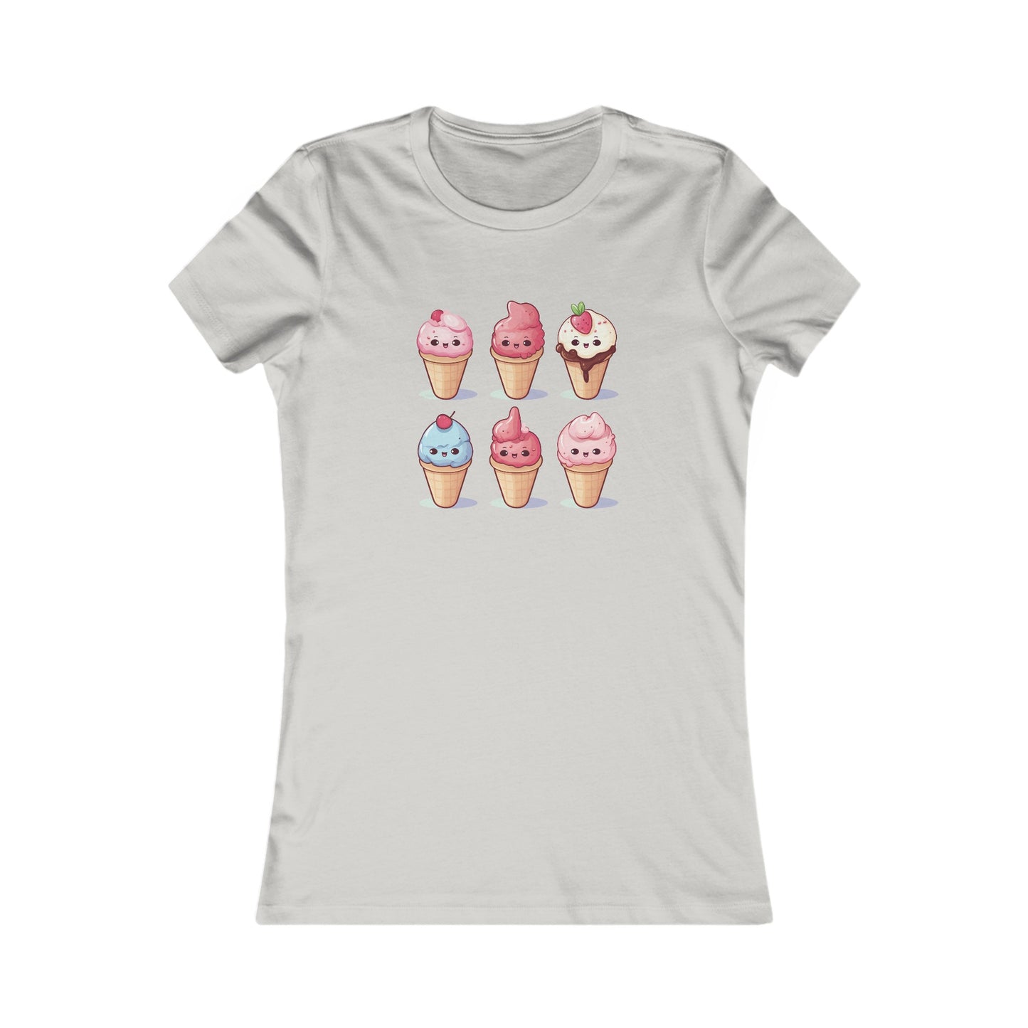 Ice Cream Cone Set Fitted Tee