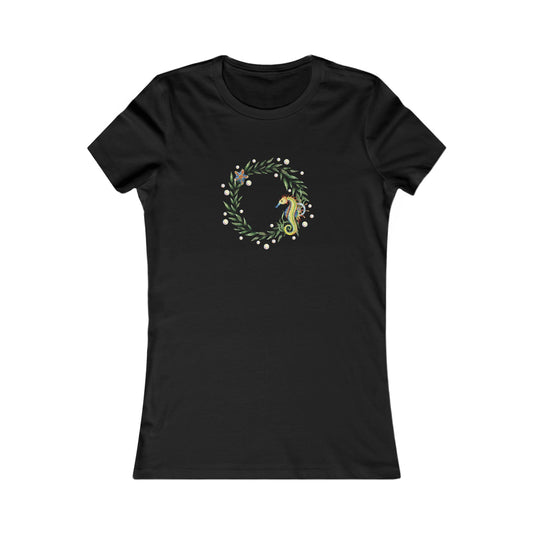 Seahorse Circle Fitted Tee