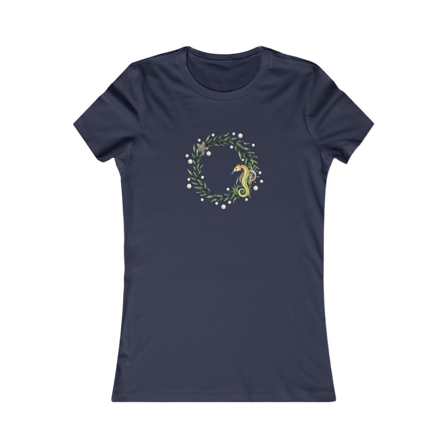 Seahorse Circle Fitted Tee