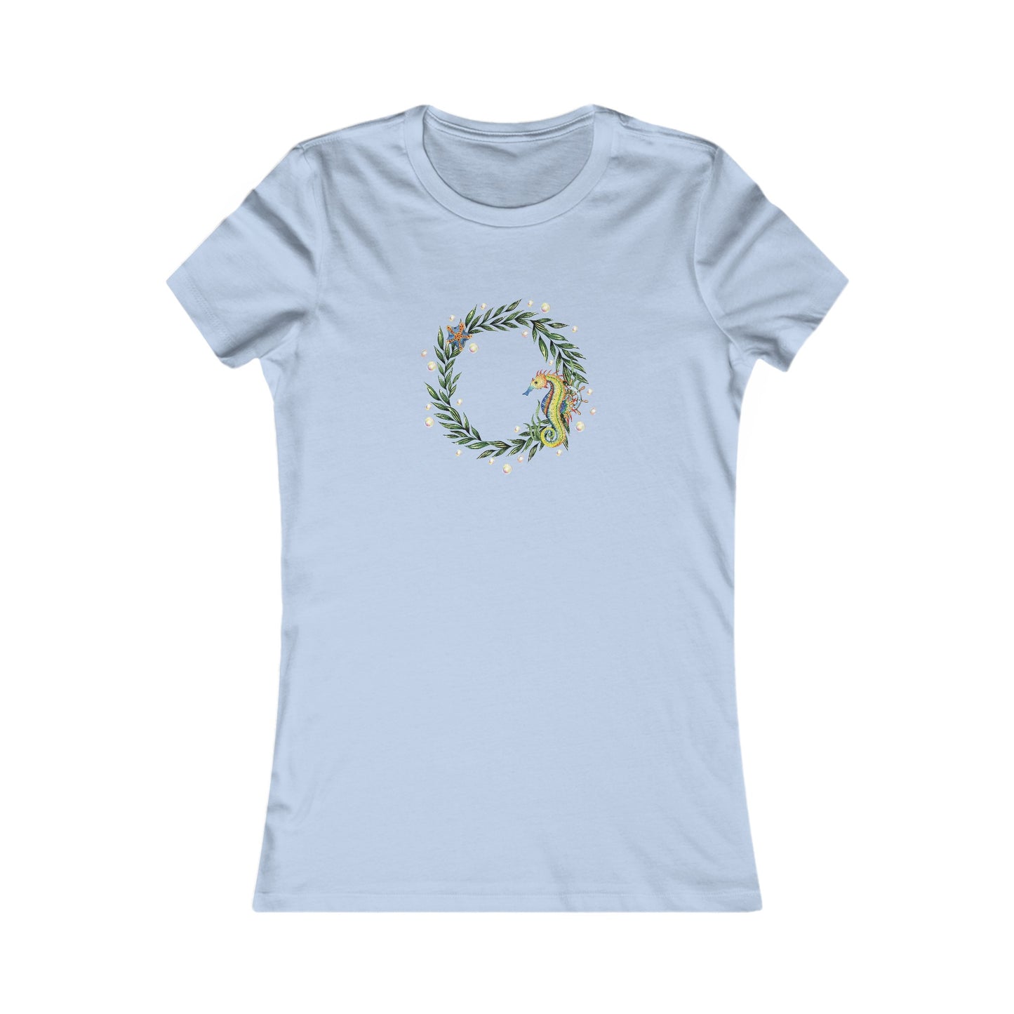 Seahorse Circle Fitted Tee