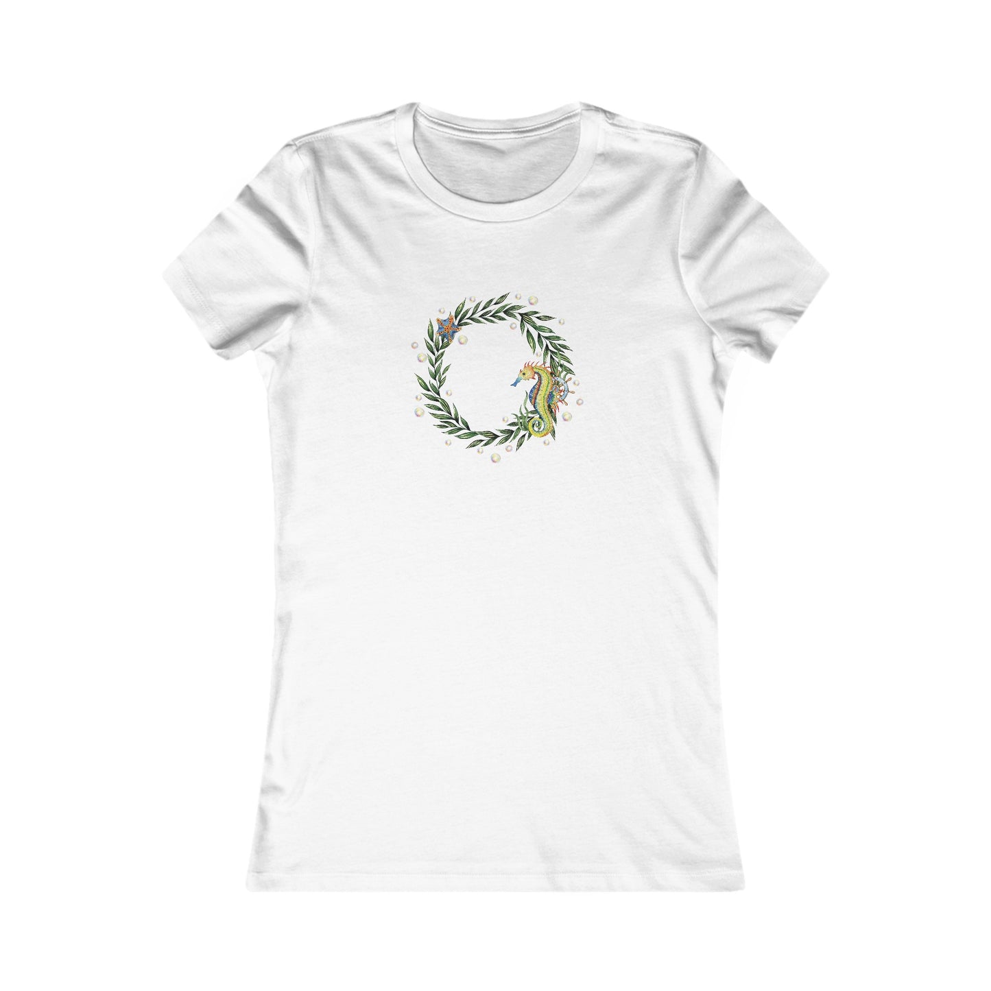 Seahorse Circle Fitted Tee