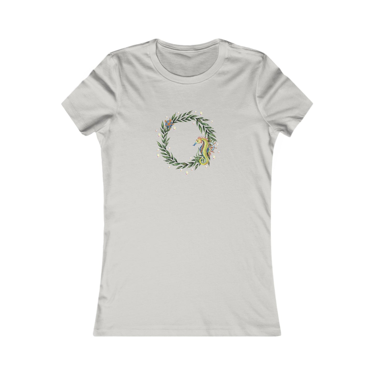 Seahorse Circle Fitted Tee
