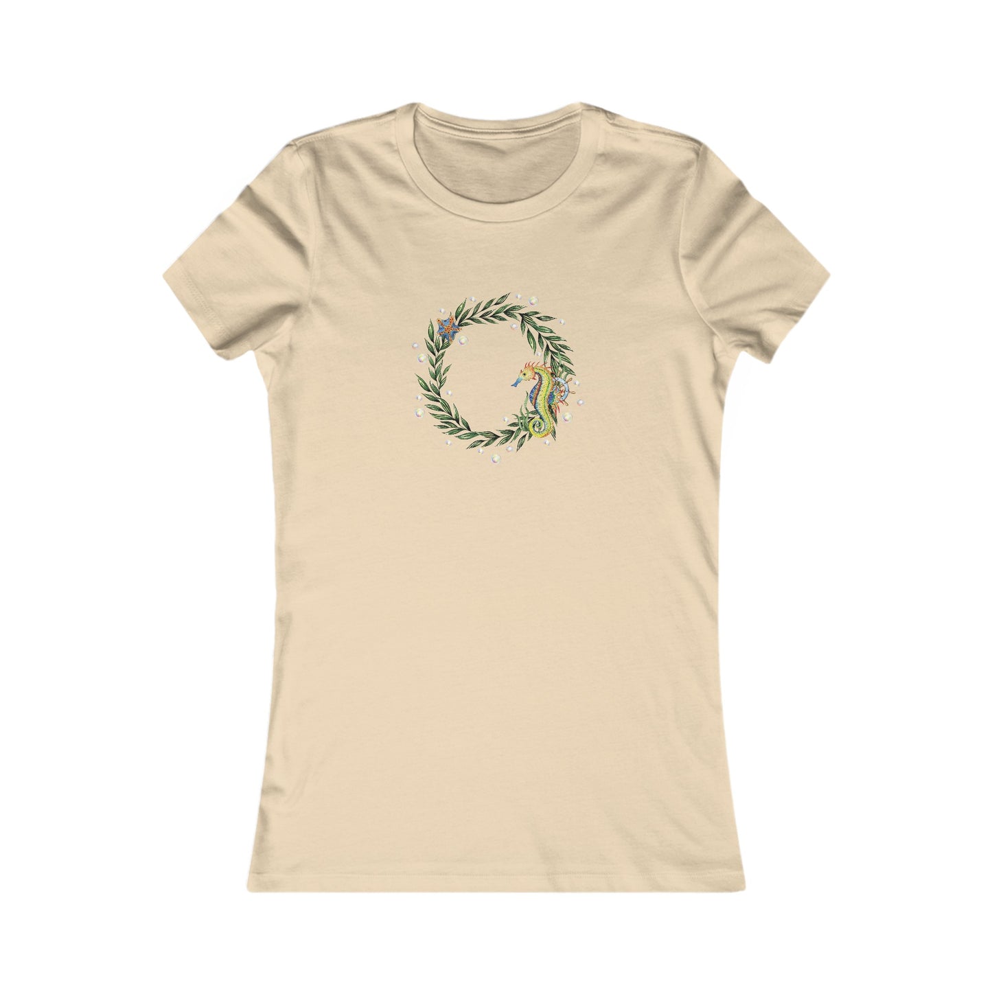 Seahorse Circle Fitted Tee