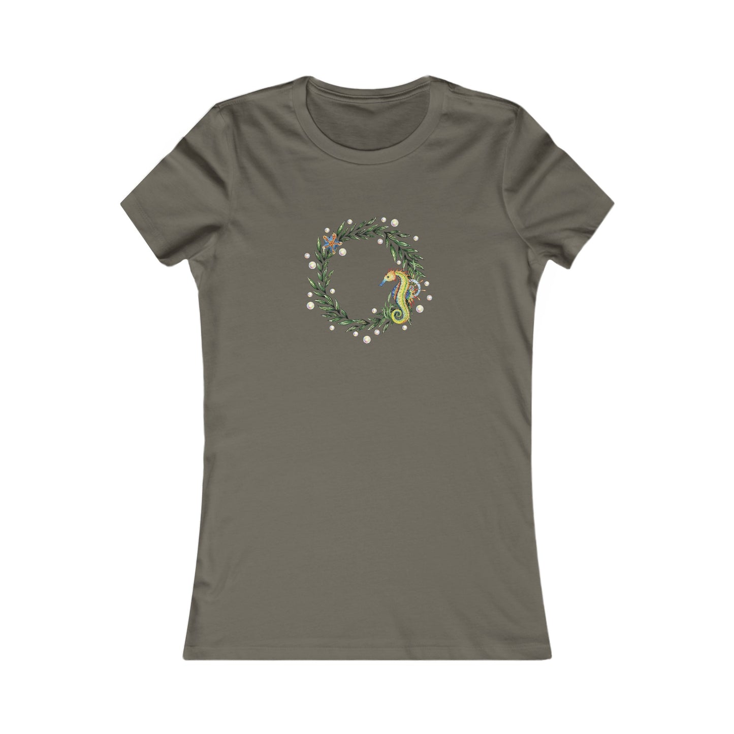 Seahorse Circle Fitted Tee