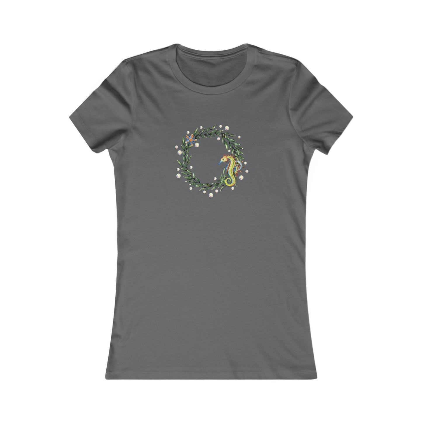 Seahorse Circle Fitted Tee