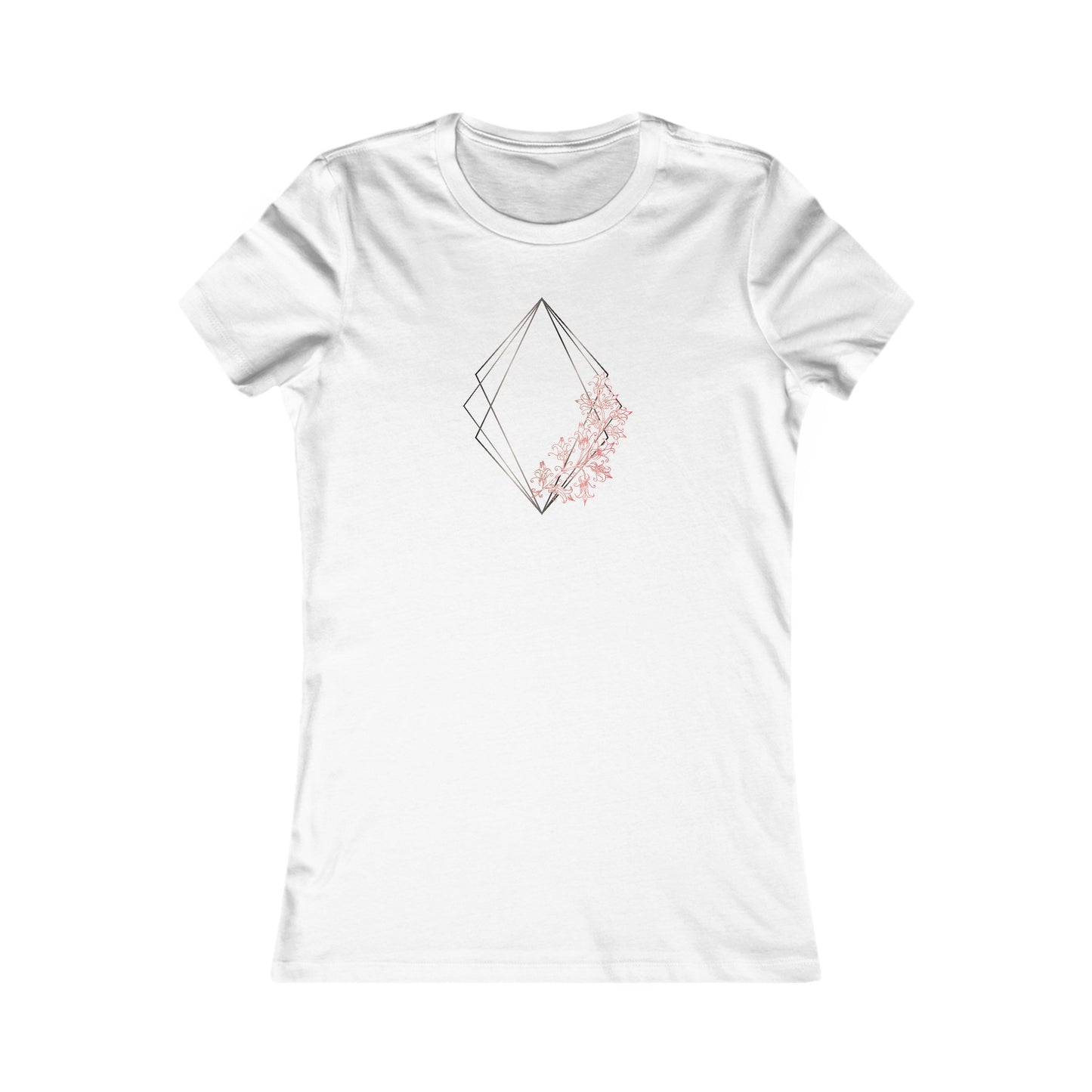 Floral Diamond Fitted Tee