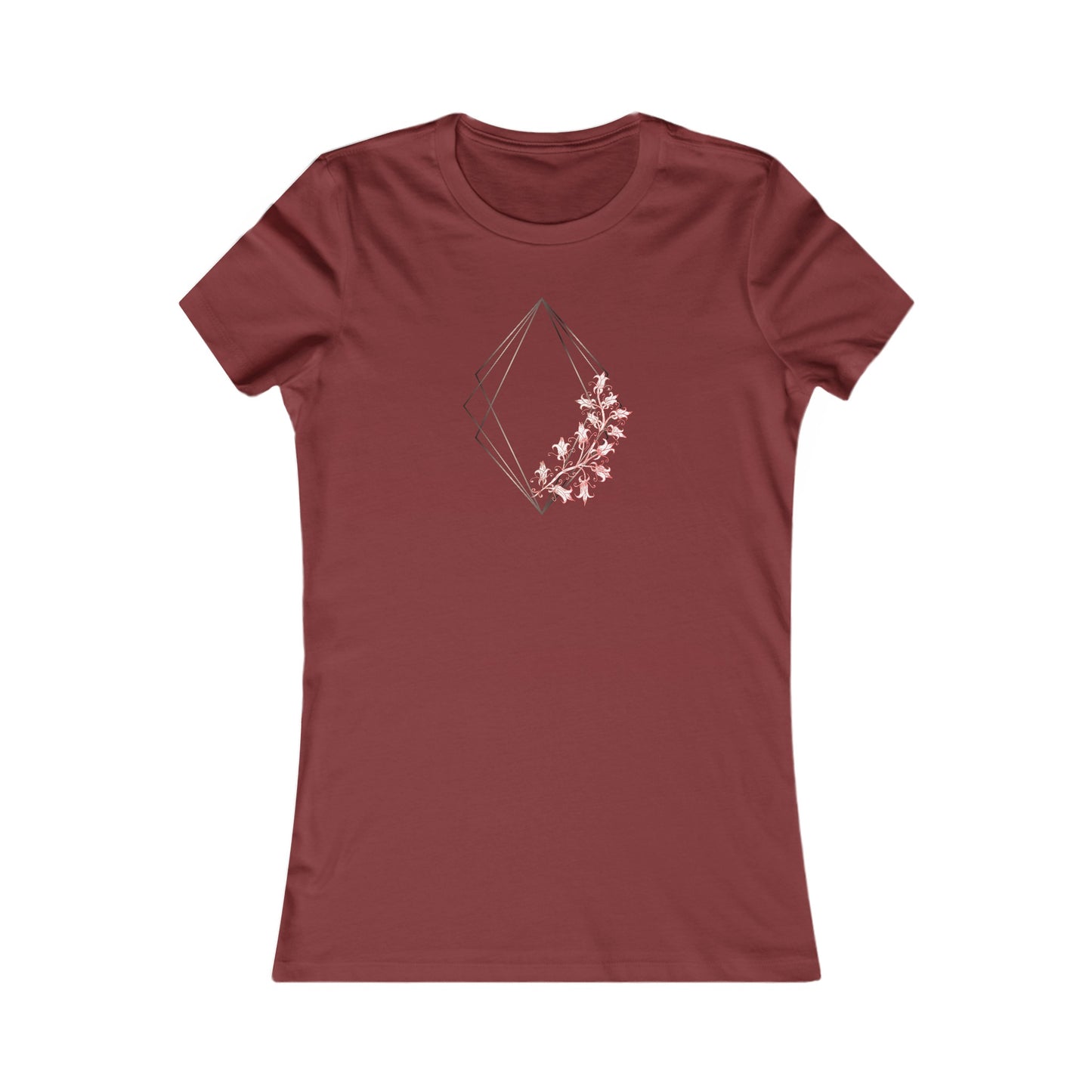 Floral Diamond Fitted Tee