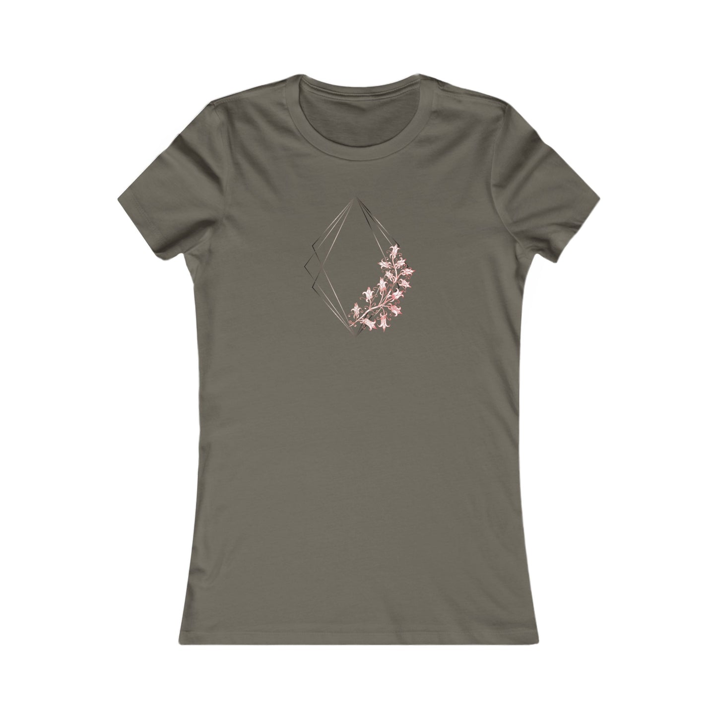 Floral Diamond Fitted Tee