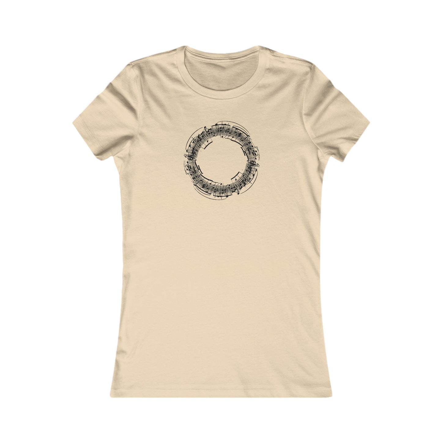 Music Note Circle Fitted Tee