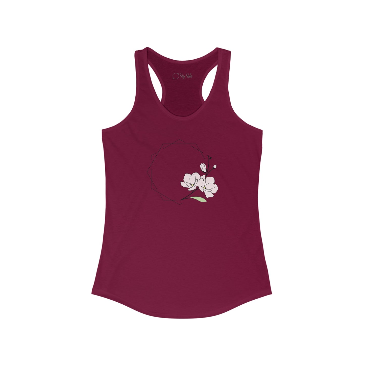 Pink Flower Racerback Tank