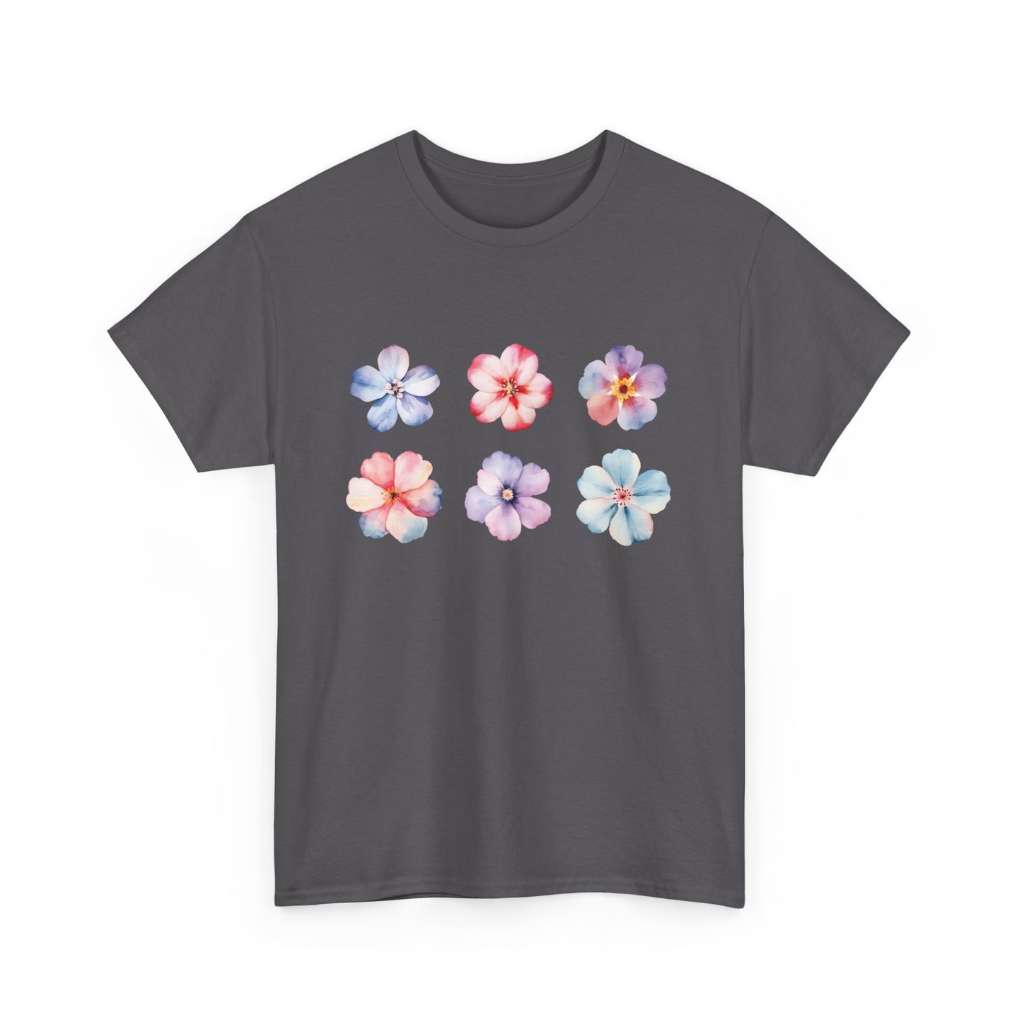 Watercolor Flowers Set Short Sleeve Tee