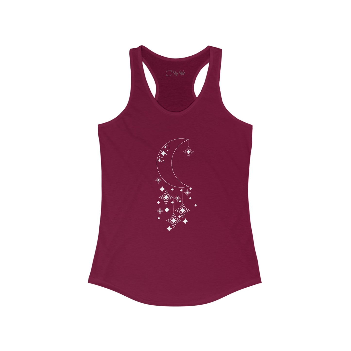 Moon and Hanging Stars Racerback Tank