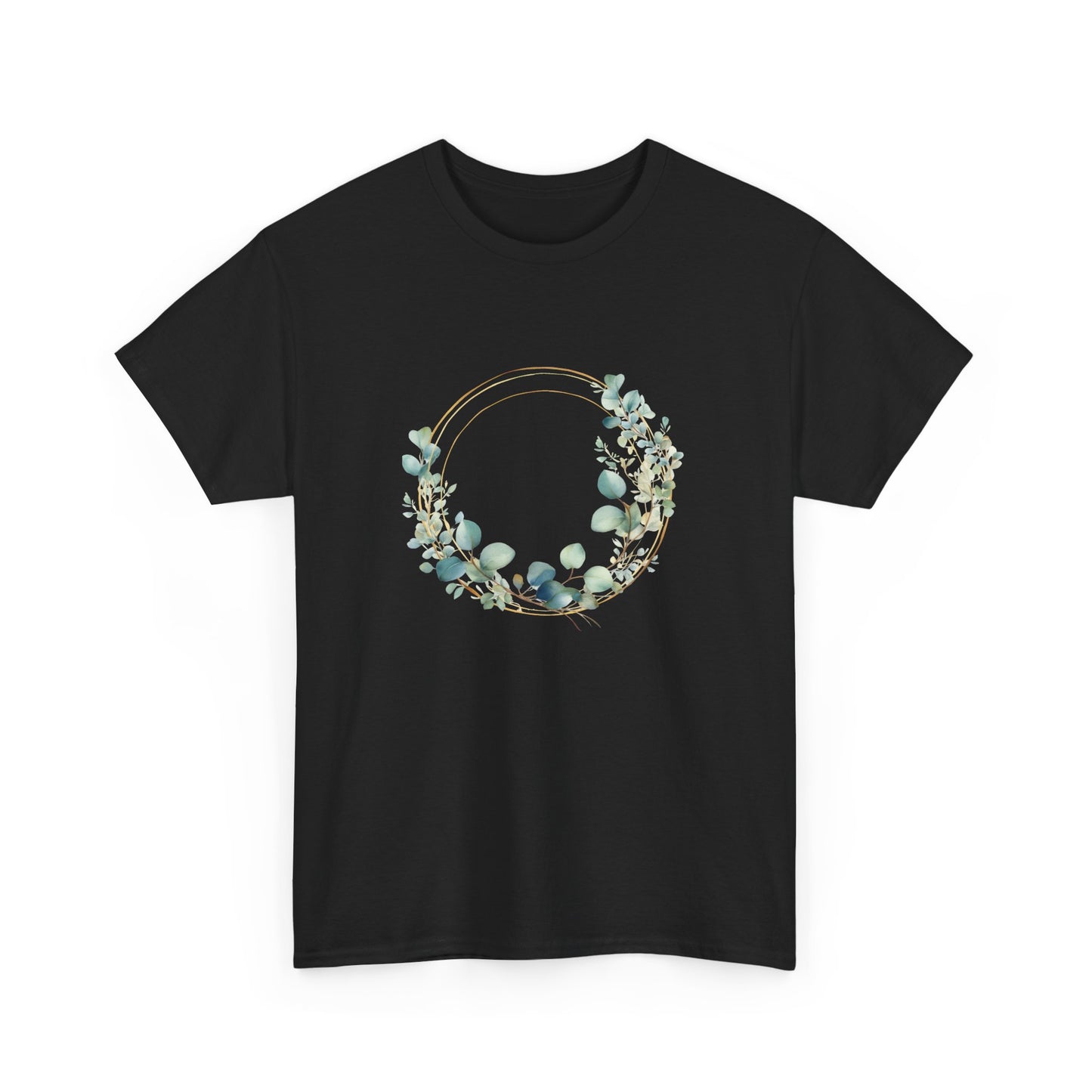 Watercolor Leaf Circle Short Sleeve Tee