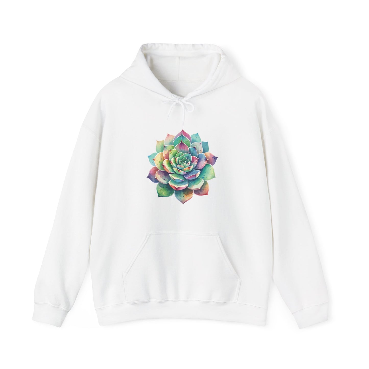 Colorful Succulent Hooded Sweatshirt