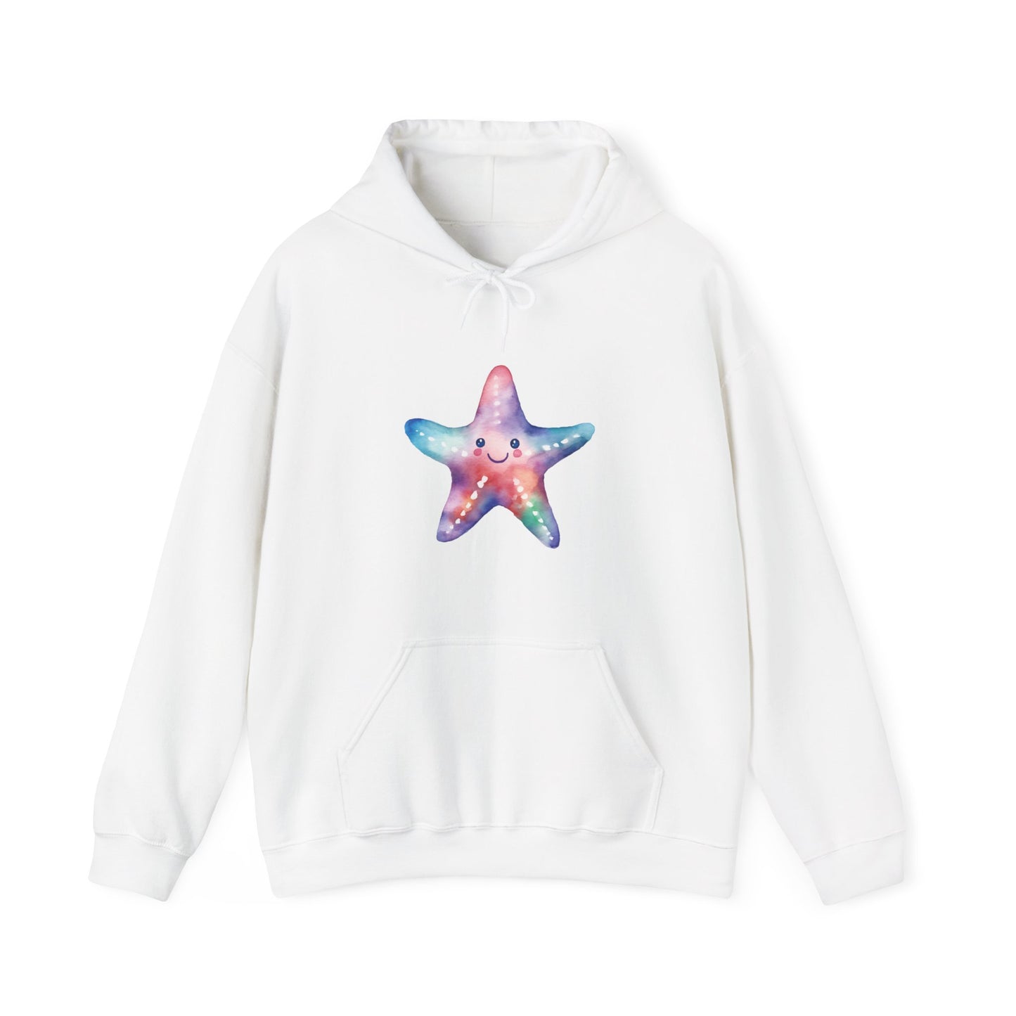 Watercolor Starfish Hooded Sweatshirt