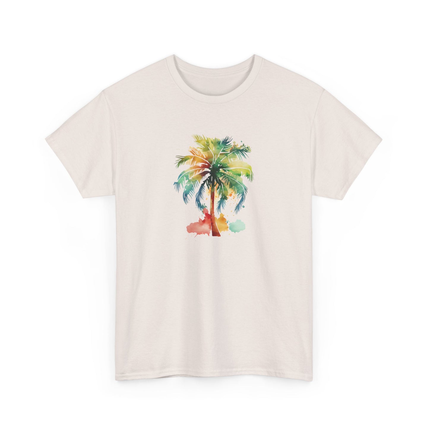 Watercolor Palm Tree Short Sleeve Tee