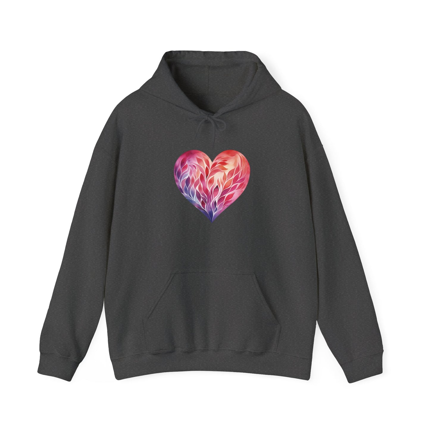 Watercolor Heart Hooded Sweatshirt 004