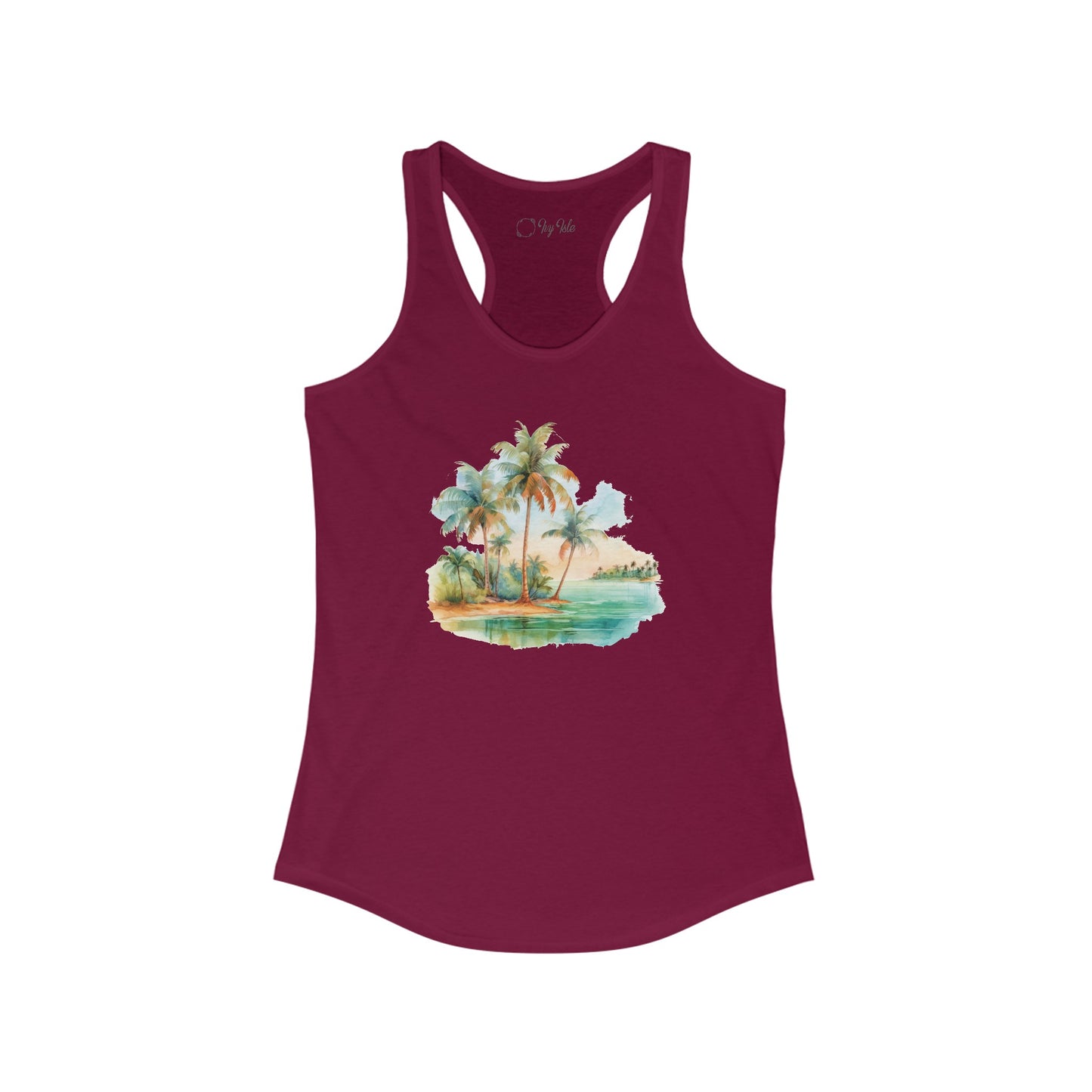 Watercolor Beach Racerback Tank