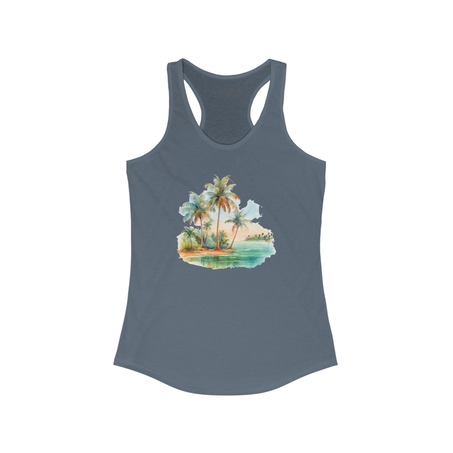 Watercolor Beach Racerback Tank
