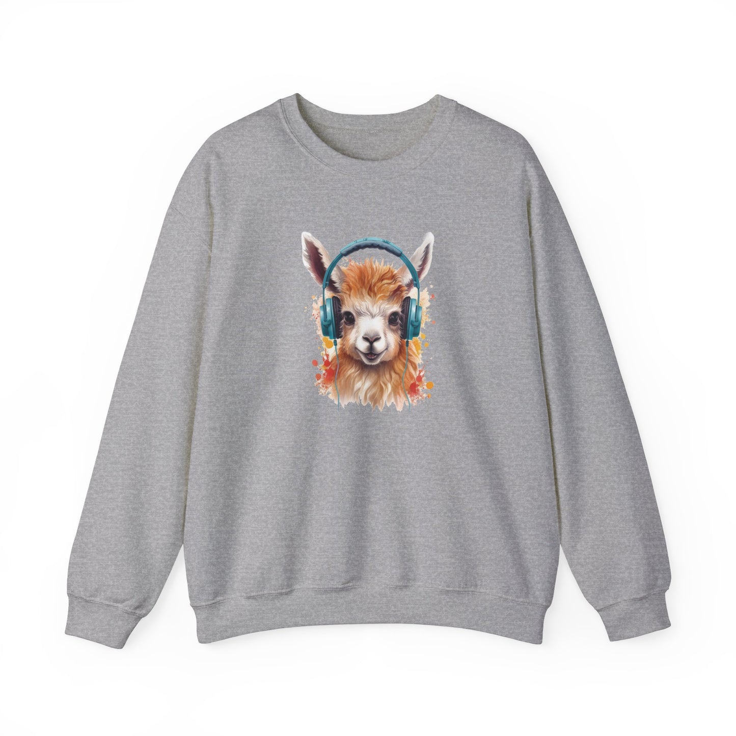 Llama with Headphones Sweatshirt