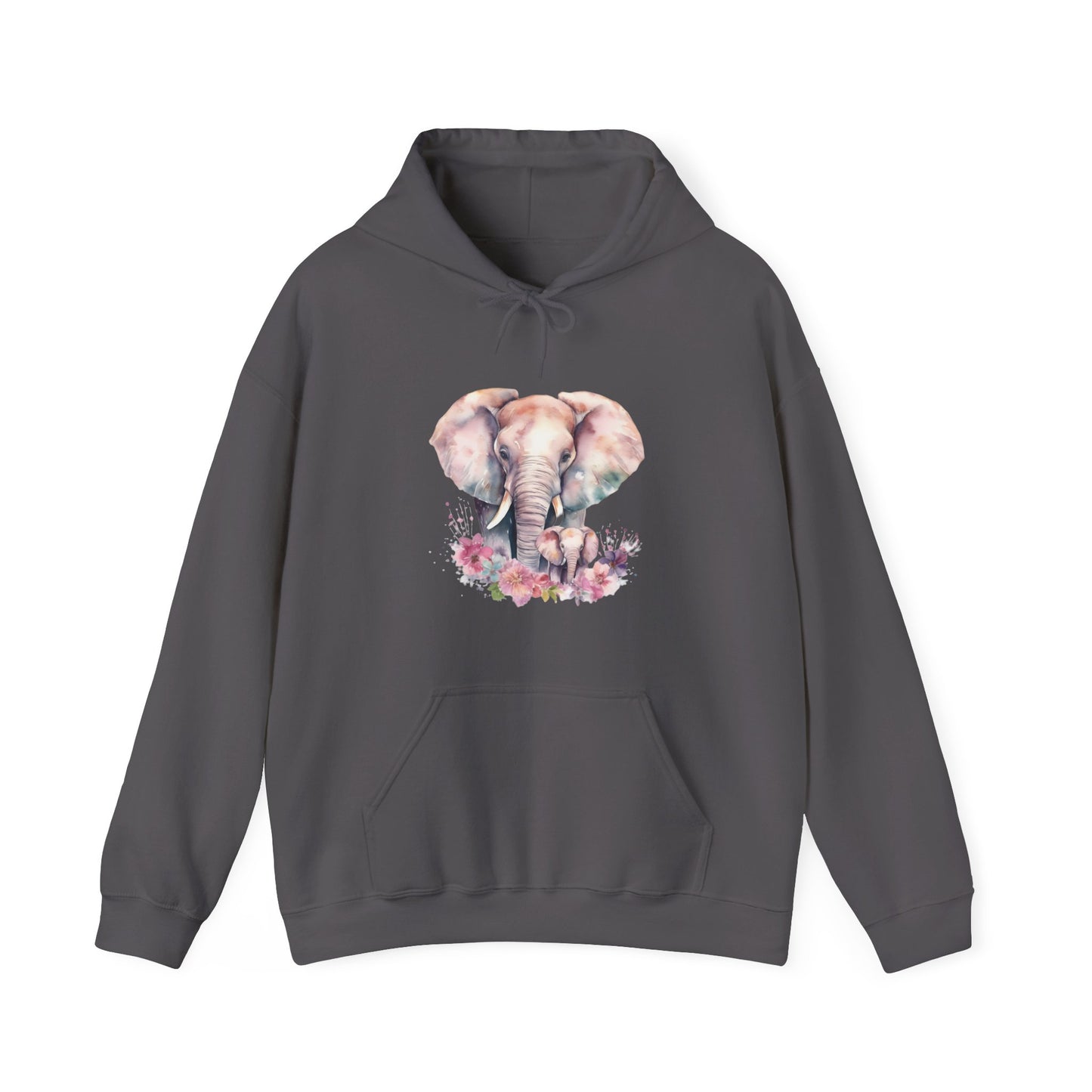 Watercolor Elephants Hooded Sweatshirt
