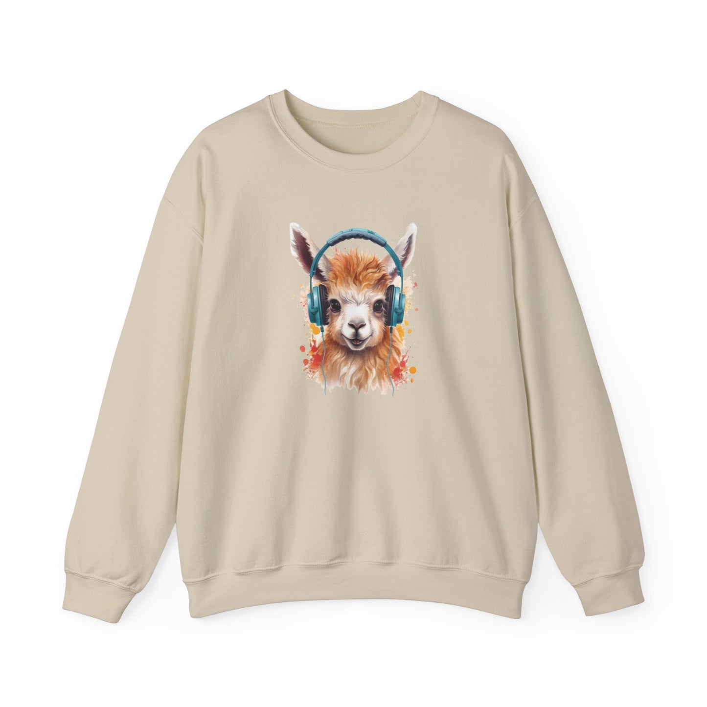 Llama with Headphones Sweatshirt