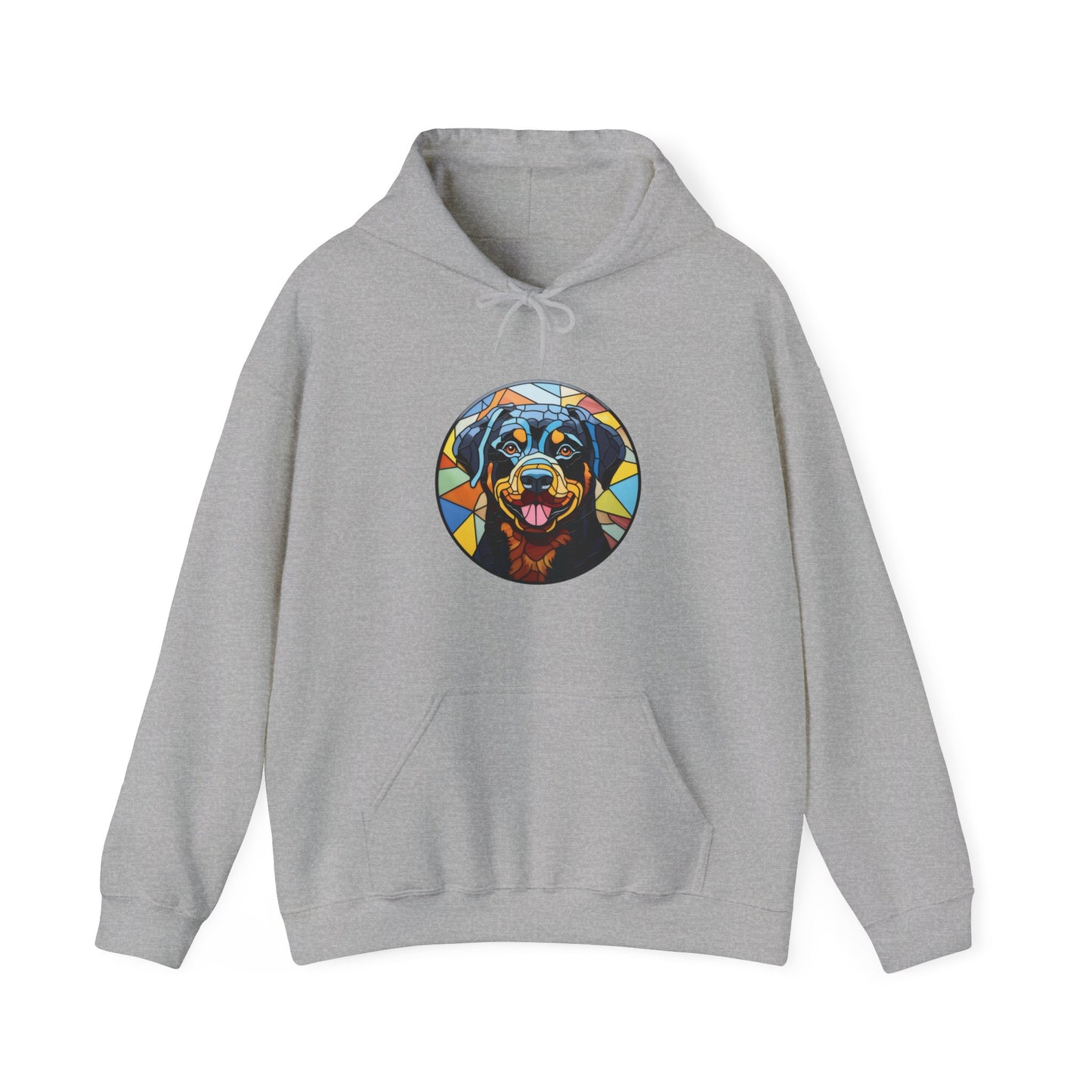 Stained Glass Rottweiler Hooded Sweatshirt
