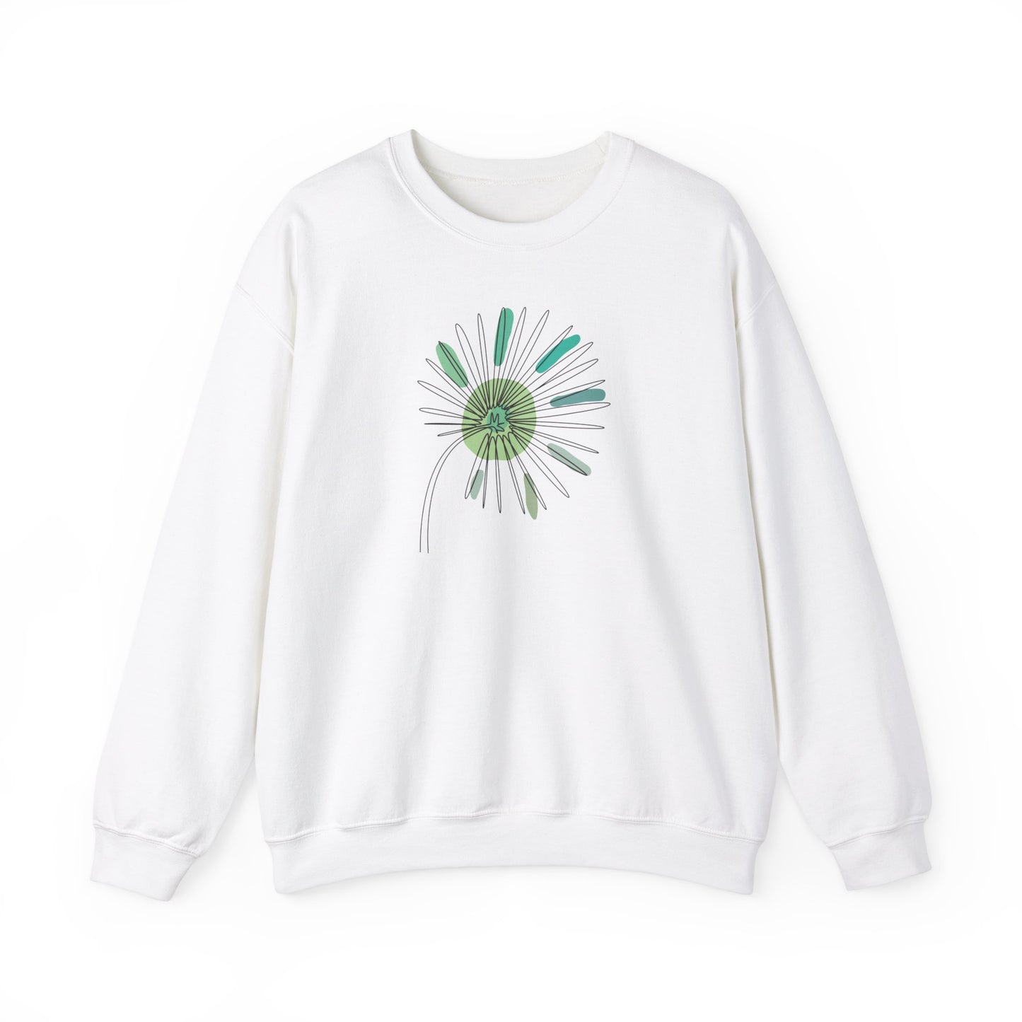 Green and Blue Dandelion Sweatshirt