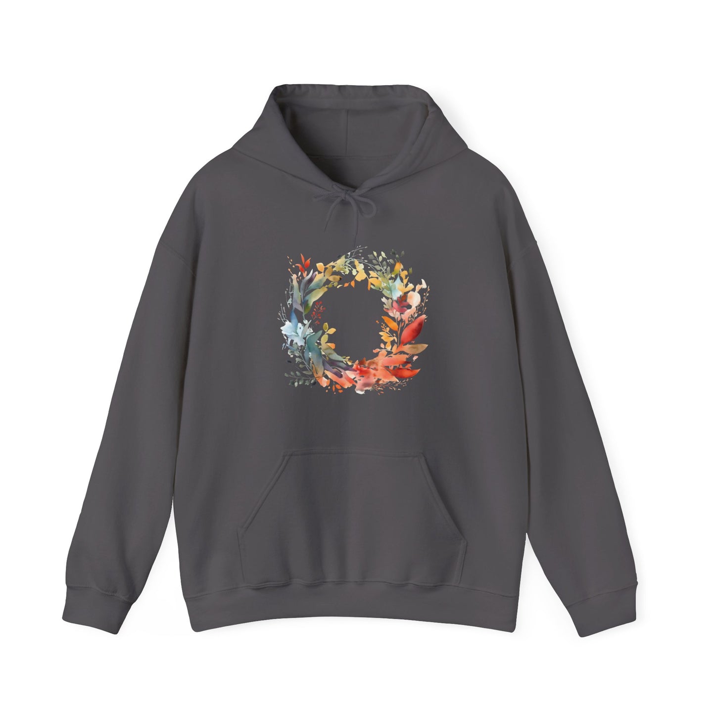 Watercolor Floral Circle Hooded Sweatshirt