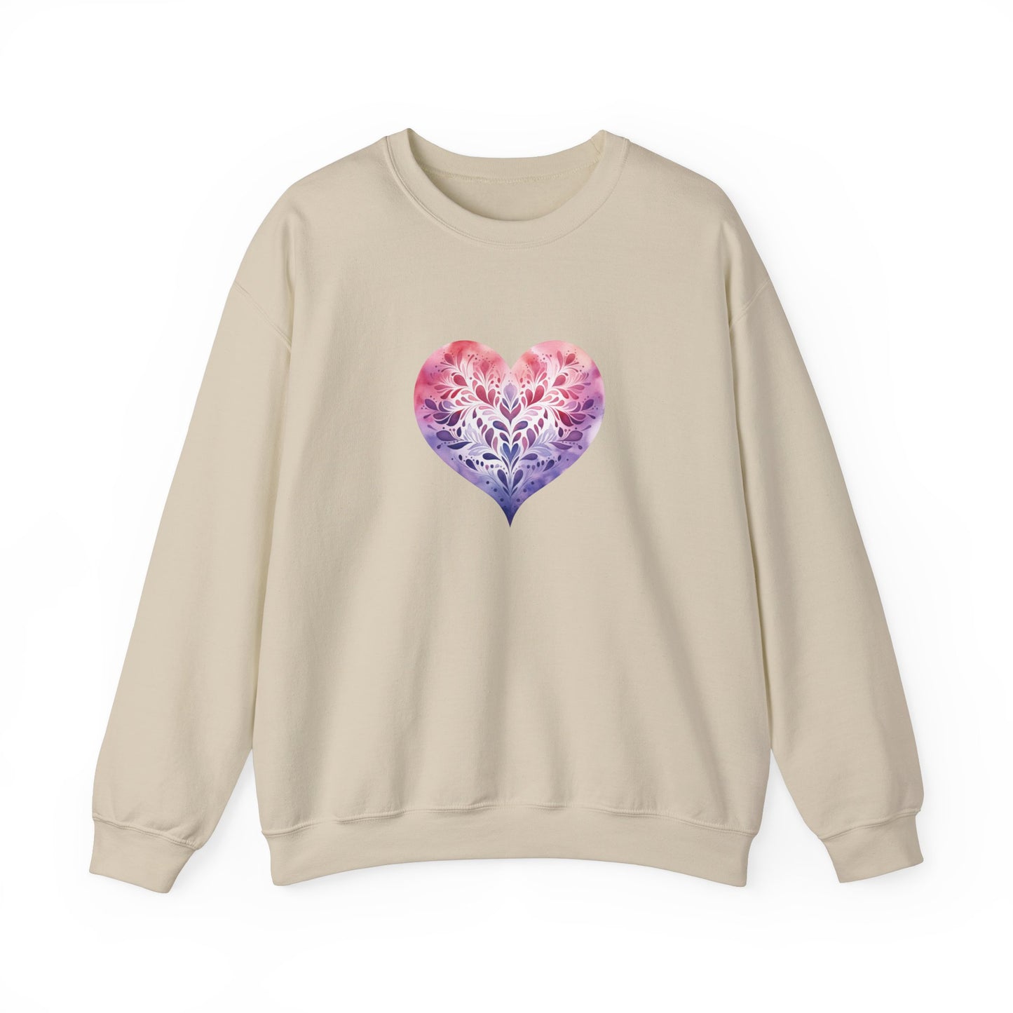 Watercolor Heart Sweatshirt 005