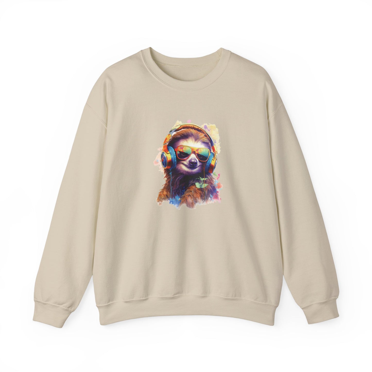 Sloth with Headphones Sweatshirt