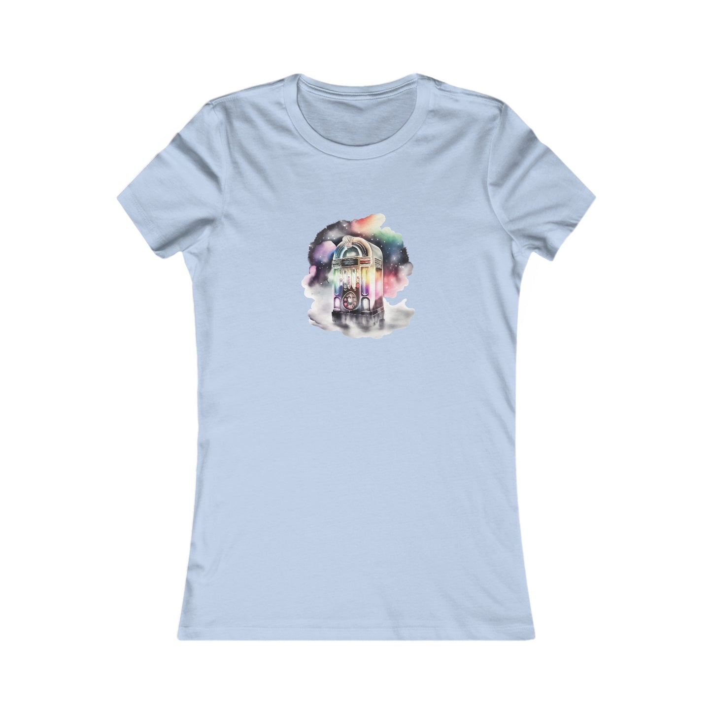 Watercolor Jukebox Fitted Tee