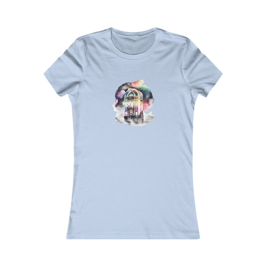 Watercolor Jukebox Fitted Tee