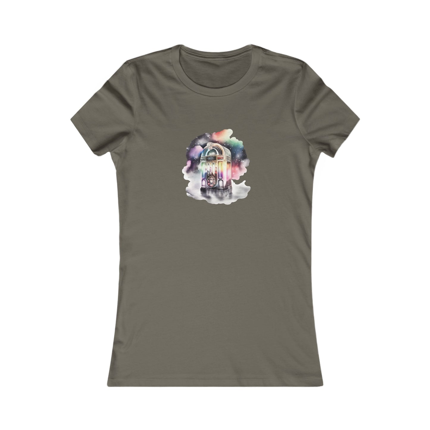 Watercolor Jukebox Fitted Tee