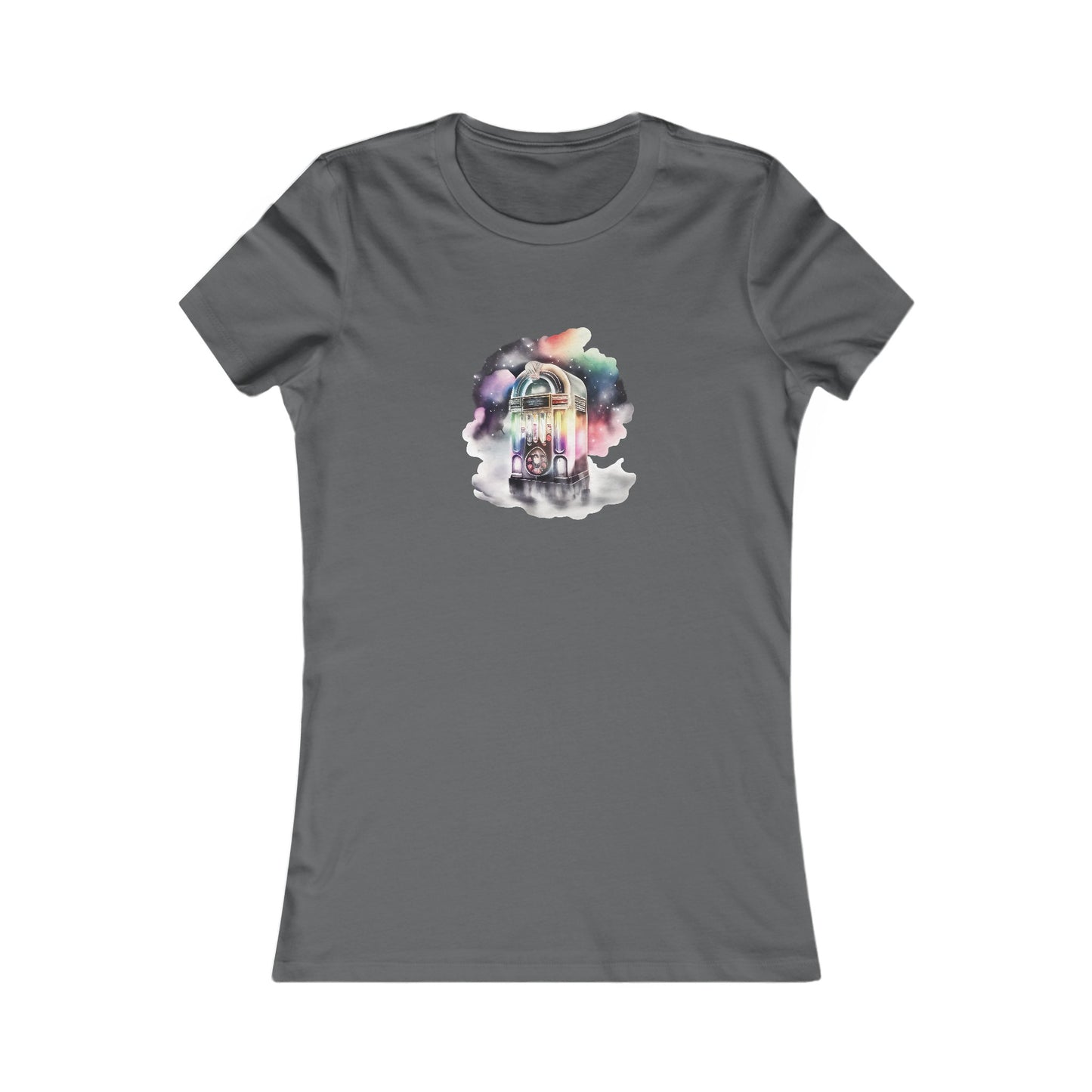 Watercolor Jukebox Fitted Tee