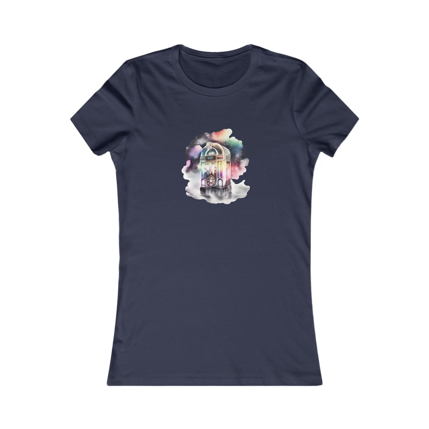 Watercolor Jukebox Fitted Tee