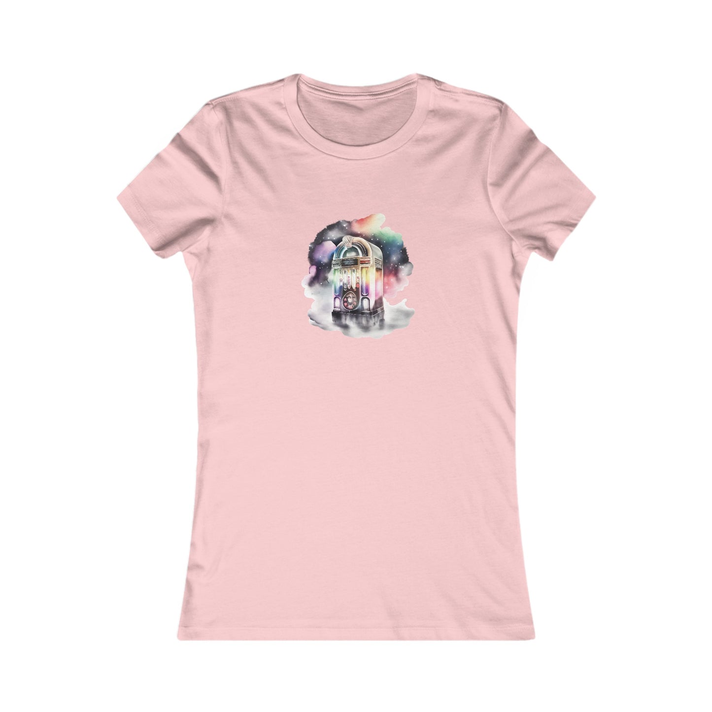 Watercolor Jukebox Fitted Tee