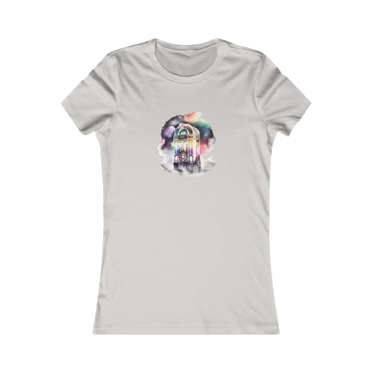 Watercolor Jukebox Fitted Tee