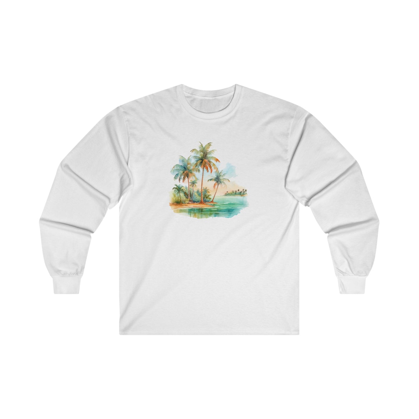 Watercolor Beach Long Sleeve Tee