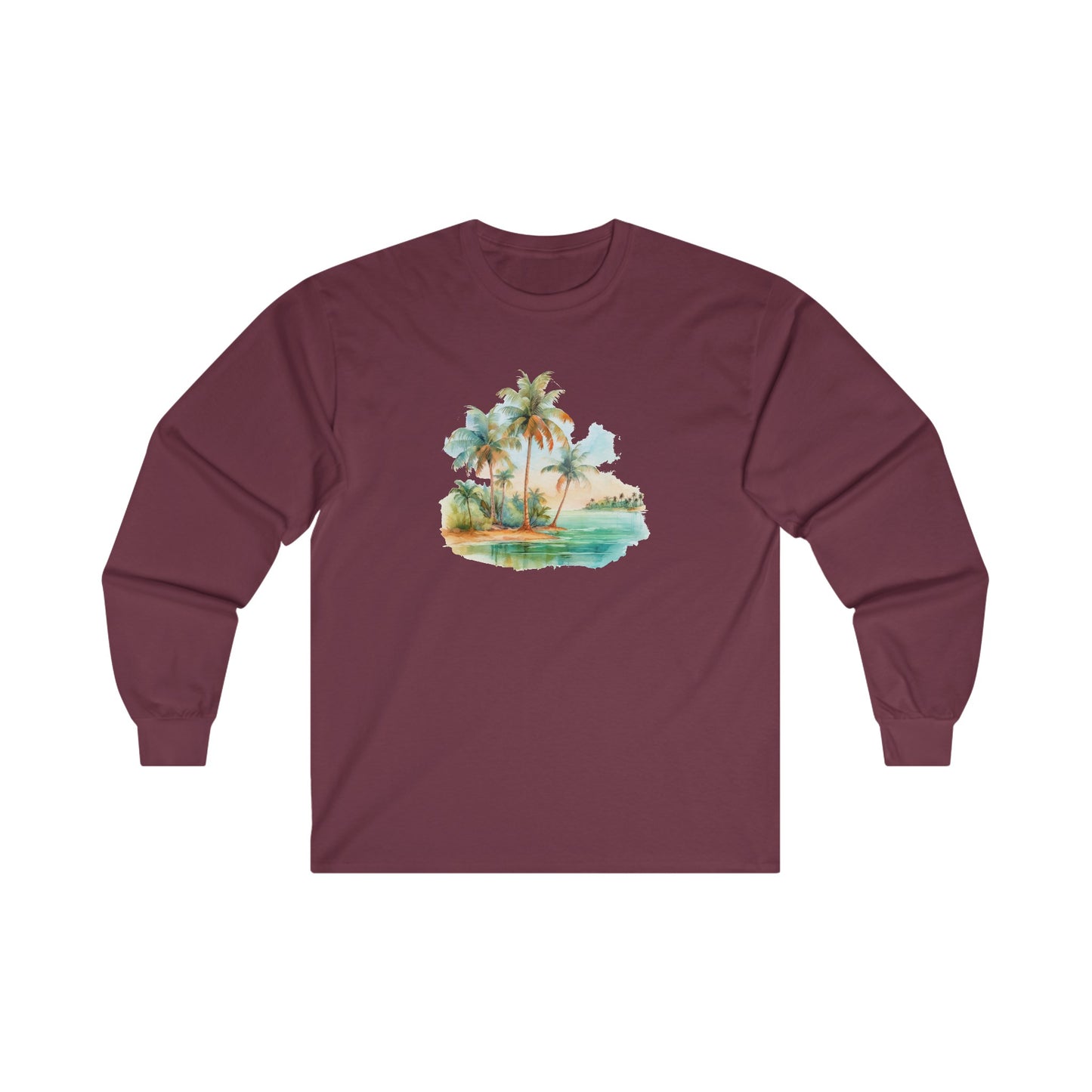 Watercolor Beach Long Sleeve Tee
