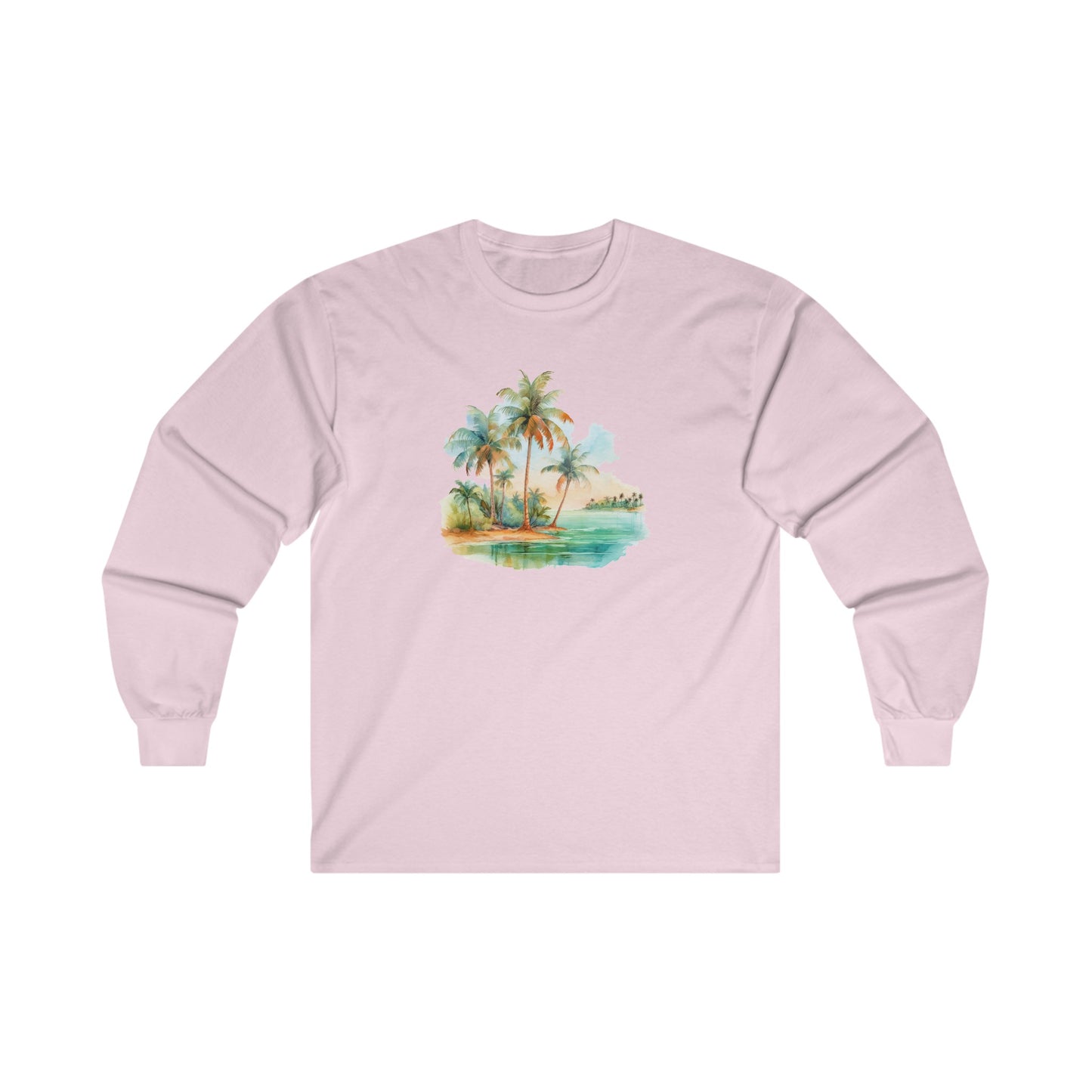 Watercolor Beach Long Sleeve Tee