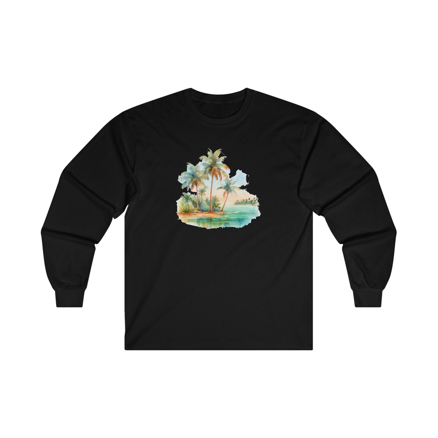 Watercolor Beach Long Sleeve Tee