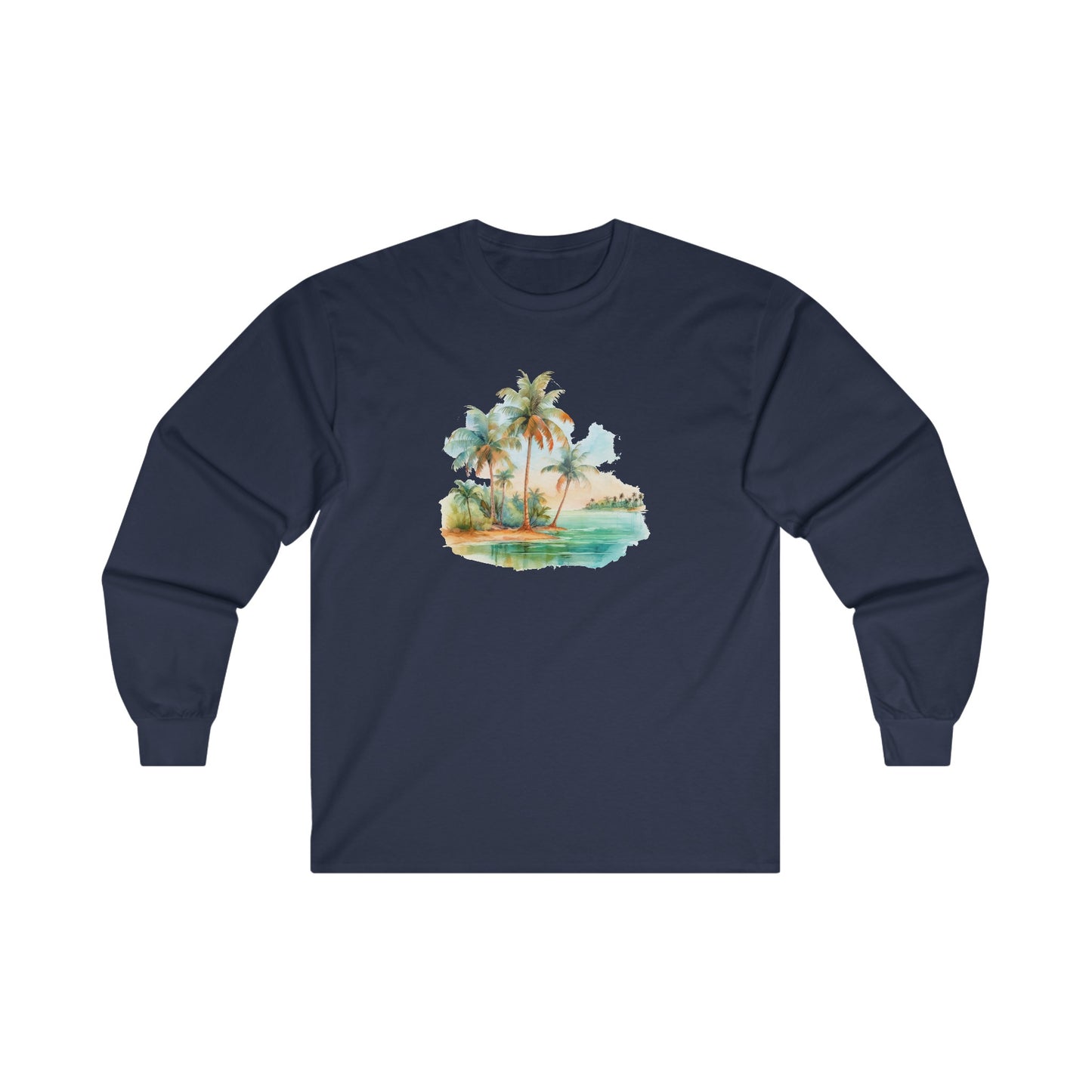 Watercolor Beach Long Sleeve Tee