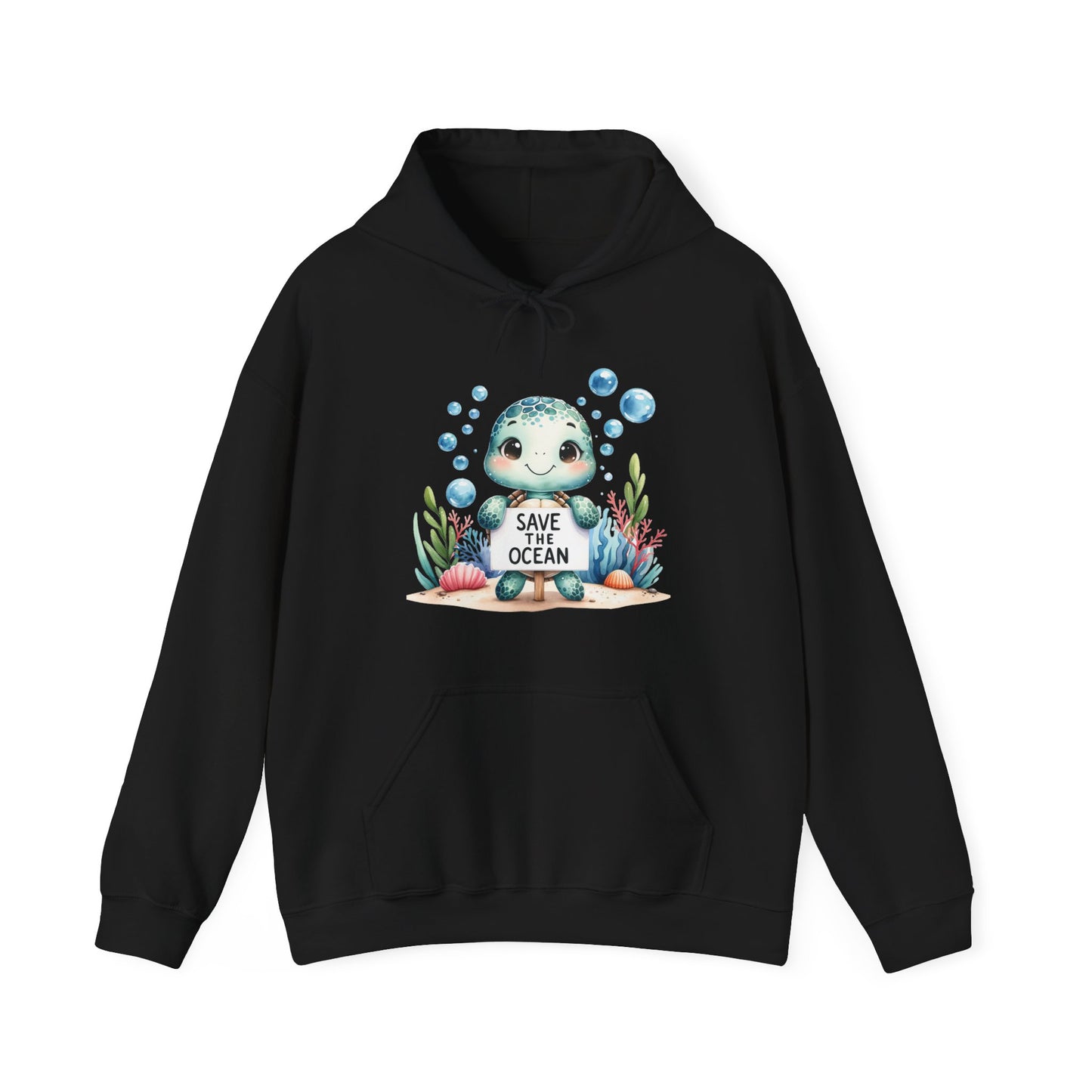 Save the Ocean Turtle Hooded Sweatshirt