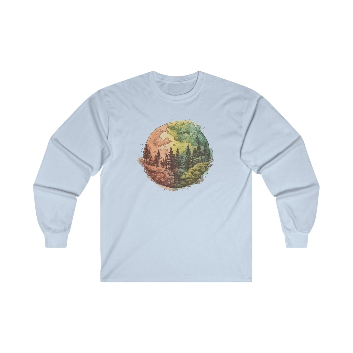 Watercolor Forest Long Sleeve Tee