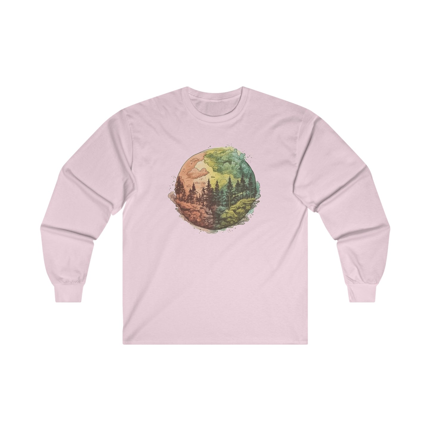 Watercolor Forest Long Sleeve Tee